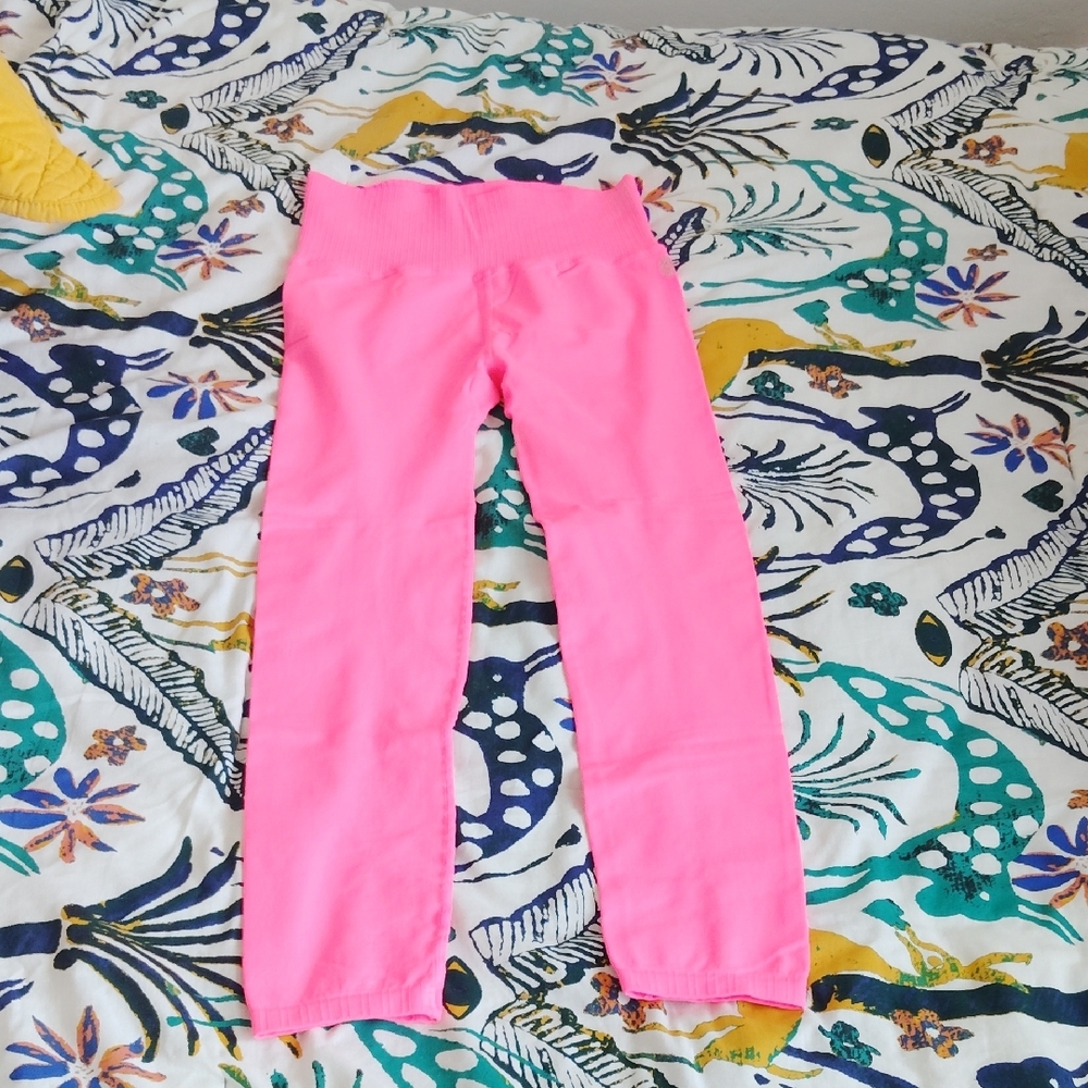 NWOT Free People Pink Leggings Stretchy Activewear - Picture 4 of 5